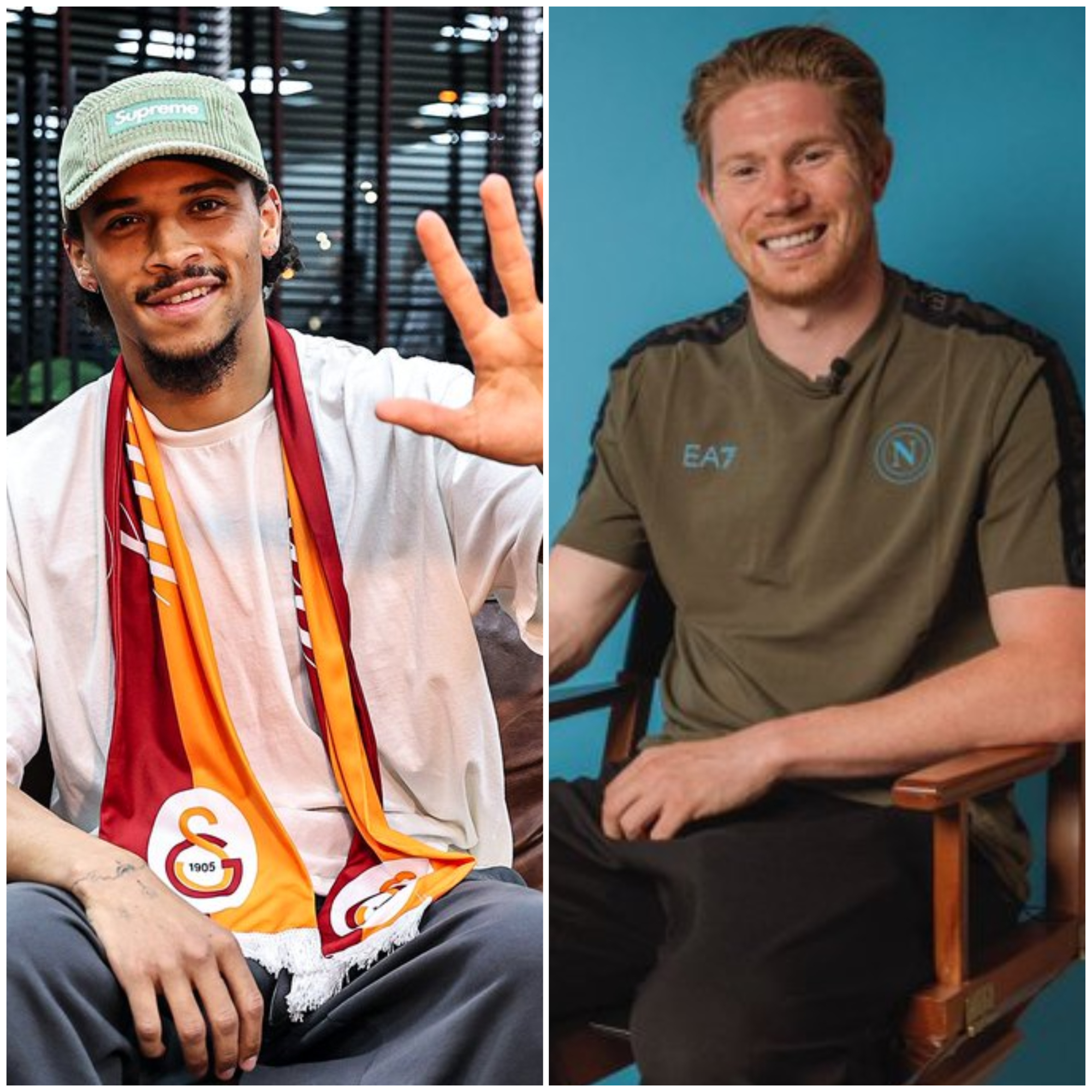 De Bruyne no Napoli e Sané no Galatasaray