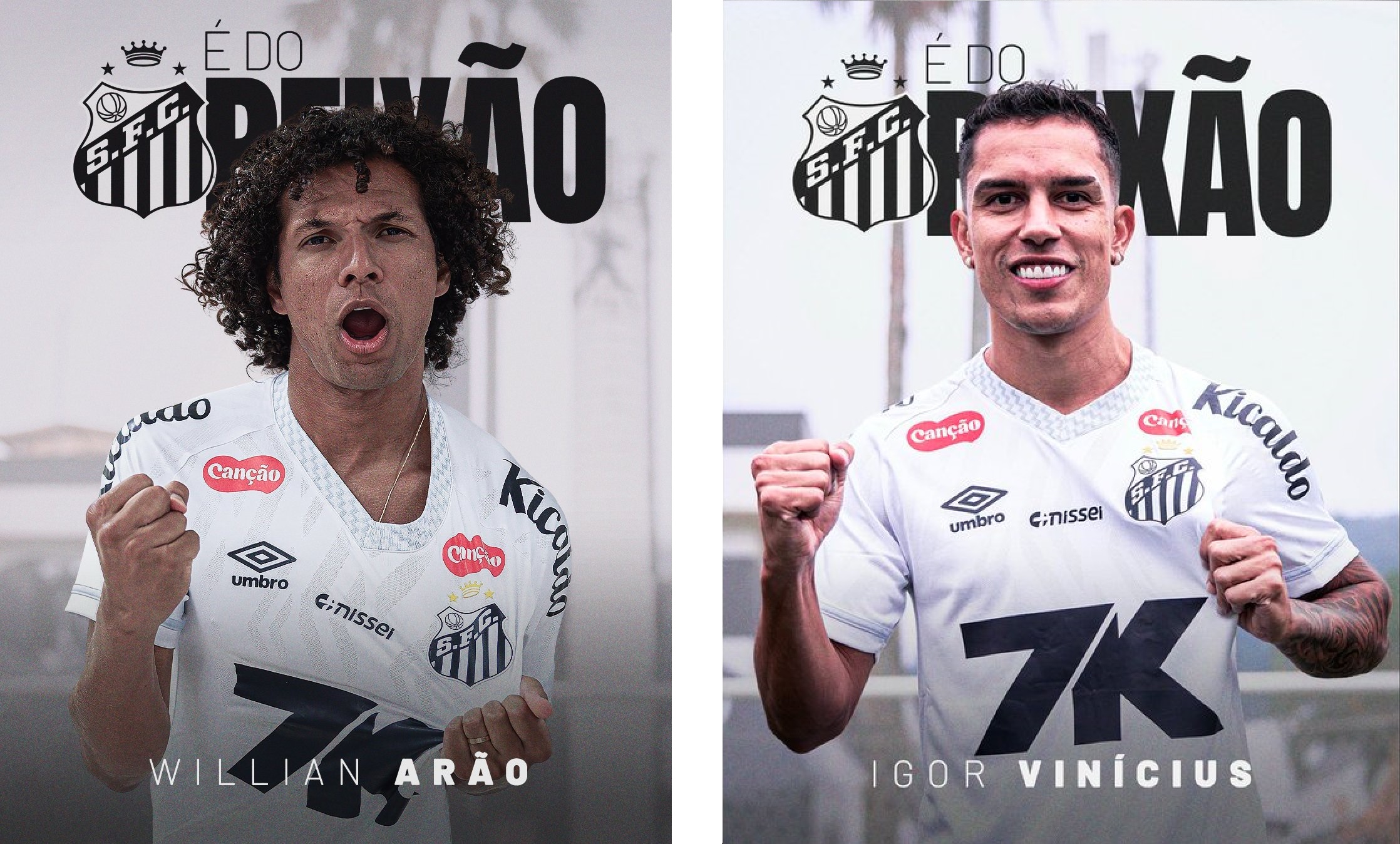 Neymar, William Arão e Igor Vinícius: Santos no mercado